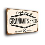 Grandad's Shed Sign - 20-x-14-inches