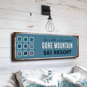 Gore Mountain Ski Resort Sign – Vintage Ski Resort Sign, Full Color UV Protected Print, Outdoor Weatherproof Waterproof Aluminum Composite, Easy Mount Pre-Drilled Holes - 20-x-6-inches