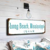 Long Beach Sign - California Port Side Commemorative, Modern Sans Serif Font, Sleek Minimalist Decor for Urban Lofts - 12-x-4-inches