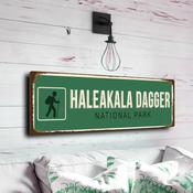 Haleakala National Park Sign - Maui Hawaii Volcano Summit Art, Celestial Sunrise Aesthetic, Premium Metal Keepsake for Island Travelers - 20-x-6-inches