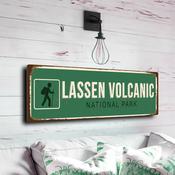 Lassen Volcanic National Park Sign - California Thermal Area Plaque, Vibrant Sulfur Tones, Weatherproof Coating for Wet Environments - 24-x-8-inches