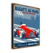 Bugatti Au Mans Sign – Formula 1 Gifts, F1 Race Track Décor, Durable Aluminum composite Signs, UV Protected Print, Premium Matt Finish - 20-x-14-inches