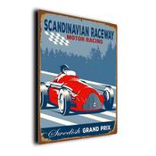 Scandinavian Raceway Sign – Formula 1 Gifts, F1 Race Track Décor, Durable Aluminum composite Signs, UV Protected Print, Premium Matt Finish - 14-x-10-inches