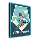 Whitefish Mountain Ski Club Sign - 16-x-12-inches