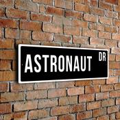 Astronaut Street Sign - Personalized Metal Road Signs, Gifts for Co-worker, Colleague Gift, Durable Heavy Duty plaque - 20-x-6-inches