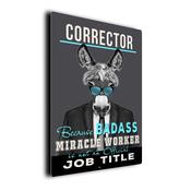 Gift for Corrector – Metal Sign for Correctors, UV Protected Print, Durable Indoor/Outdoor Signs, Smooth Matt Finish, Mounting Holes - 