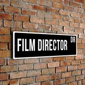 Film Director Street Sign - Personalized Metal Road Signs, Gifts for Co-worker, Colleague Gift, Durable Heavy Duty plaque - 12-x-4-inches