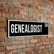 Genealogist Street Sign - Personalized Metal Road Signs, Gifts for Co-worker, Colleague Gift, Durable Heavy Duty plaque - 20-x-6-inches