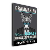 Gift for Grammarian – Metal Sign for Grammarians, UV Protected Print, Durable Indoor/Outdoor Signs, Smooth Matt Finish, Mounting Holes - 