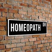 Homeopath Street Sign - Personalized Metal Road Signs, Gifts for Co-worker, Colleague Gift, Durable Heavy Duty plaque - 12-x-4-inches
