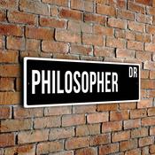Philosopher Street Sign - 24-x-8-inches