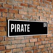 Pirate Street Sign - 24-x-8-inches