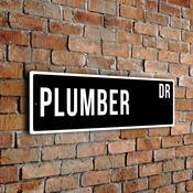 Plumber Street Sign - 20-x-6-inches