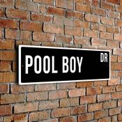 Pool Boy Street Sign - 12-x-4-inches