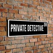 Private Detective Street Sign - 12-x-4-inches