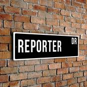 Reporter Street Sign - 20-x-6-inches