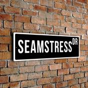 Seamstress Street Sign - 12-x-4-inches