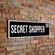 Secret Shopper Street Sign - 20-x-6-inches