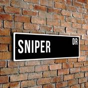 Sniper Street Sign - 20-x-6-inches