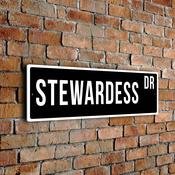 Stewardess Street Sign - 12-x-4-inches