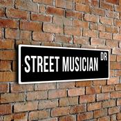 Street Musician Street Sign - 24-x-8-inches