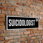 Suicidologist Street Sign - 12-x-4-inches