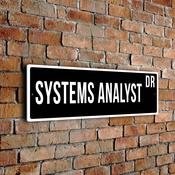 Systems Analyst Street Sign - 20-x-6-inches
