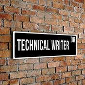 Technical Writer Street Sign - 24-x-8-inches