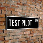 Test Pilot Street Sign - 12-x-4-inches image