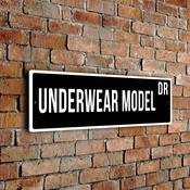 Underwear Model Street Sign - 20-x-6-inches