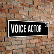 Voice Actor Street Sign - 20-x-6-inches