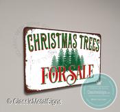 Christmas Trees Sign – Xmas Signs, UV Protected Color Print, Durable Aluminum Composite, Indoor Outdoor Ready - 14-x-10