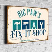 Big Paw's Fixit Shop Sign - 14-x-10-inches-2 image