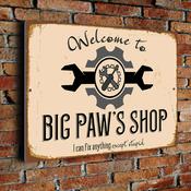 Big Paw's Shop Sign - 12-x-8-inches-2