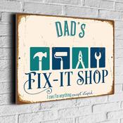 Dad's Fixit Shop Sign - 9-x-6-inches-2 image