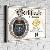 Fun DJ Certificate Sign – Fun Co-worker award signs, gift for colleague, UV Protected Print, Durable Aluminum Composite, Indoor Outdoor Use, Easy Mount - 20-x-14-inches-2