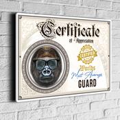Fun Guard Certificate Sign – Fun Co-worker award signs, gift for colleague, UV Protected Print, Durable Aluminum Composite, Indoor Outdoor Use, Easy Mount - 16-x-12-inches-2
