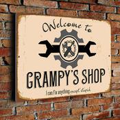 Grampy's Shop Sign - 12-x-8-inches-2
