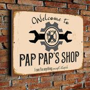 Pap Pap's Shop Sign - 9-x-6-inches-2