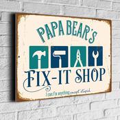 Papa Bear's Fixit Shop Sign - 20-x-14-inches-2