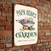 Papa Bear's Garden Sign - 12-x-8-inches-2