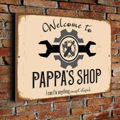 Pappa's Shop Sign - 14-x-10-inches-2