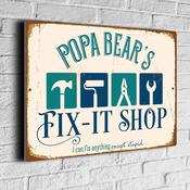 Popa Bear's Fixit Shop Sign - 16-x-12-inches-2