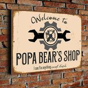 Popa Bear's Shop Sign - 9-x-6-inches-2