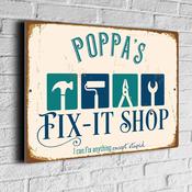 Poppa's Fixit Shop Sign - 14-x-10-inches-2 image