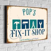 Pop's Fixit Shop Sign - 9-x-6-inches-2