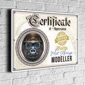 Fun Modeller Certificate Sign – Fun Co-worker award signs, gift for colleague, UV Protected Print, Durable Aluminum Composite, Indoor Outdoor Use, Easy Mount - 20-x-14-inches-2