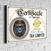 Fun Tax Lawyer Certificate Sign – Fun Co-worker award signs, gift for colleague, UV Protected Print, Durable Aluminum Composite, Indoor Outdoor Use, Easy Mount - 14-x-10-inches-2