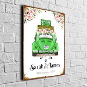 Personalized Wedding Name Sign - 12-x-8-inches / green