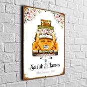 Custom Wedding Sign - 20-x-14-inches / orange
